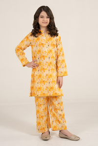 Bana Dora Lawn Floral Bright Yellow Print