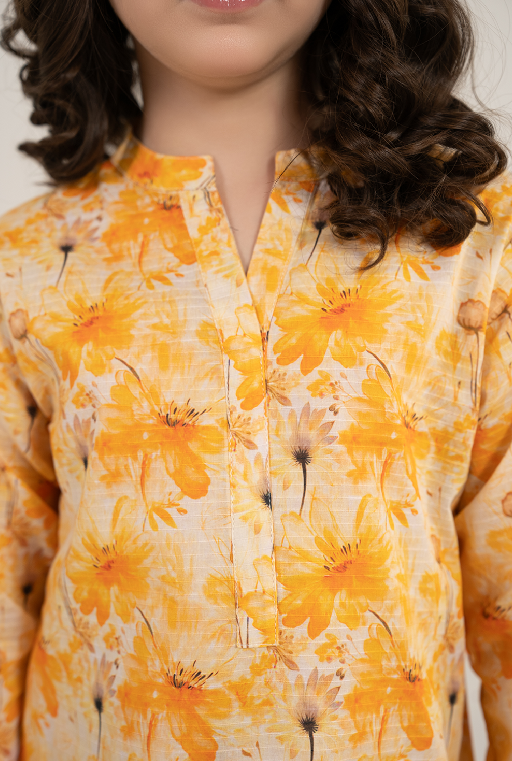 Bana Dora Lawn Floral Bright Yellow Print