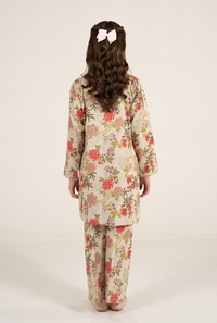 Mid Skin And Hot Pink Floral Print Lawn Cotton