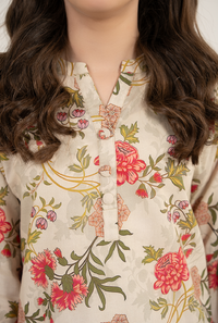 Mid Skin And Hot Pink Floral Print Lawn Cotton