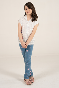 Elegant Dotted All-Over Print Beautiful Floral Embroidery