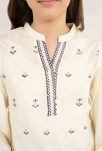 Cream Colour Embroidrey 2 Pices Suit