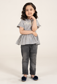 Stylish Cotton TOP With Chest Embroidrey Motive