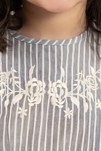 Stylish Cotton TOP With Chest Embroidrey Motive