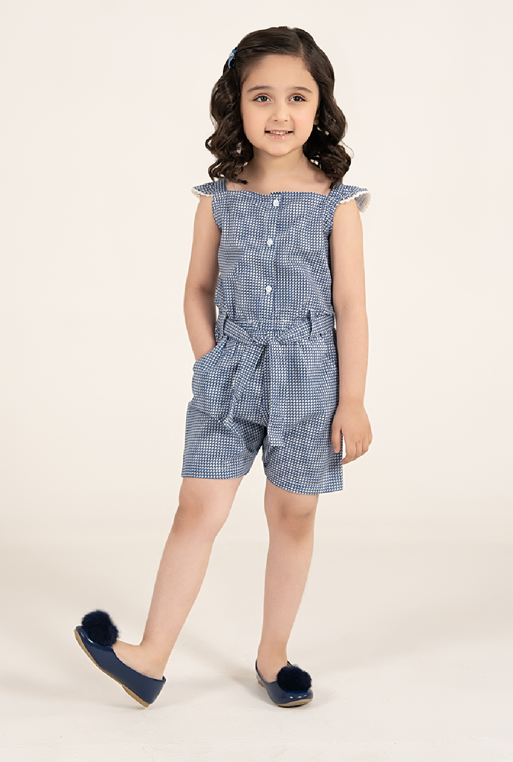 Evening Blue Print Cotton Jumpsuit