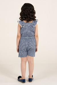 Evening Blue Print Cotton Jumpsuit