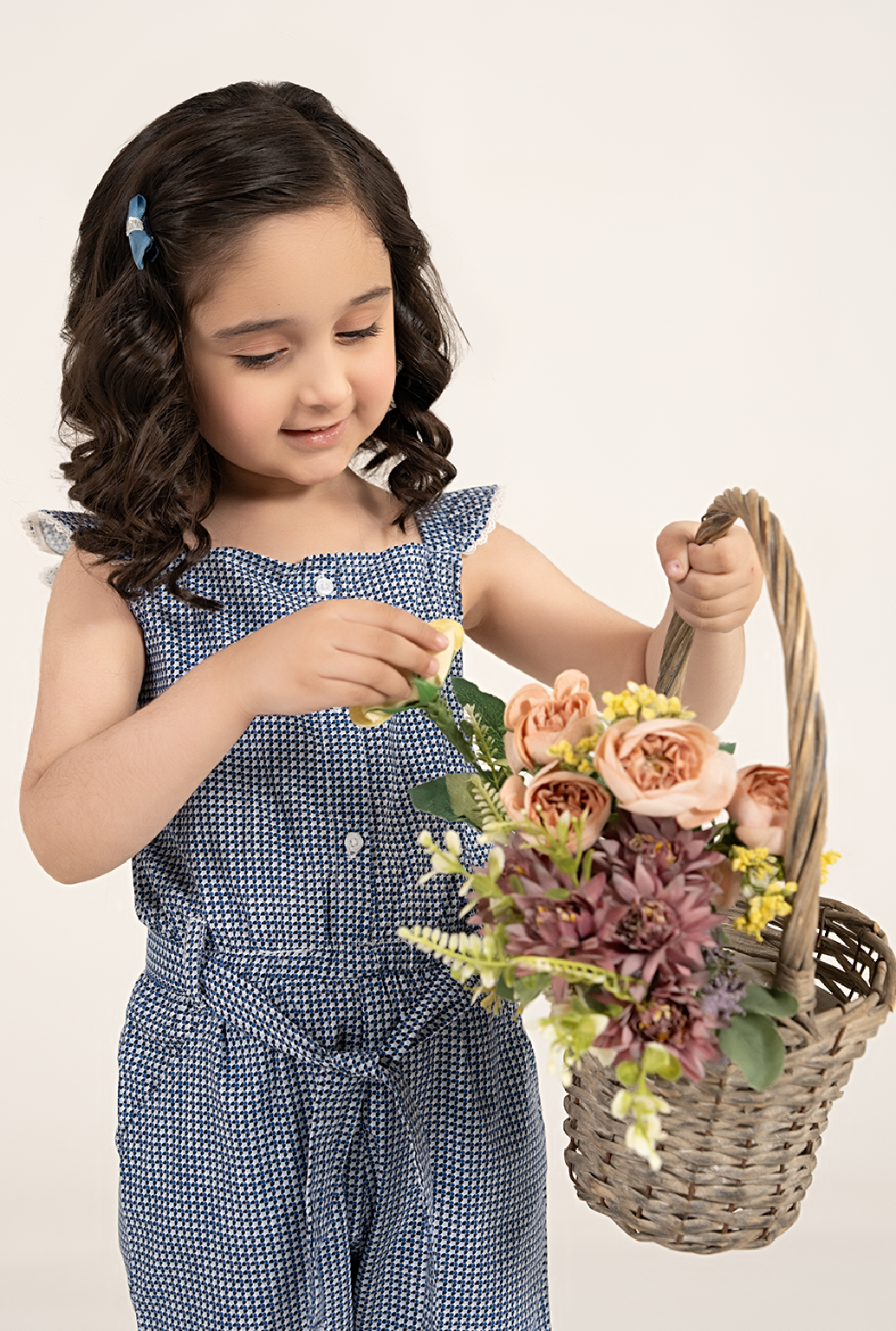 Evening Blue Print Cotton Jumpsuit