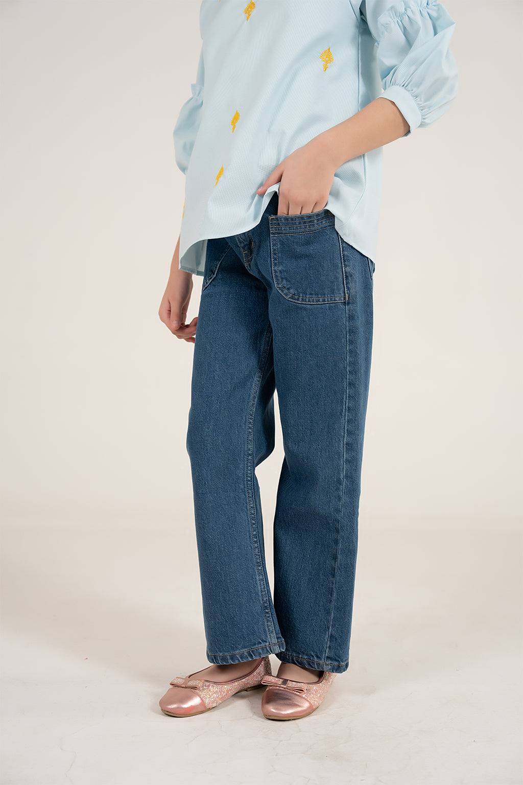 Cool Blue Small Embroidered Motifs