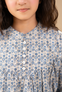 Elegant All-Over Printed Design With Button Detailing