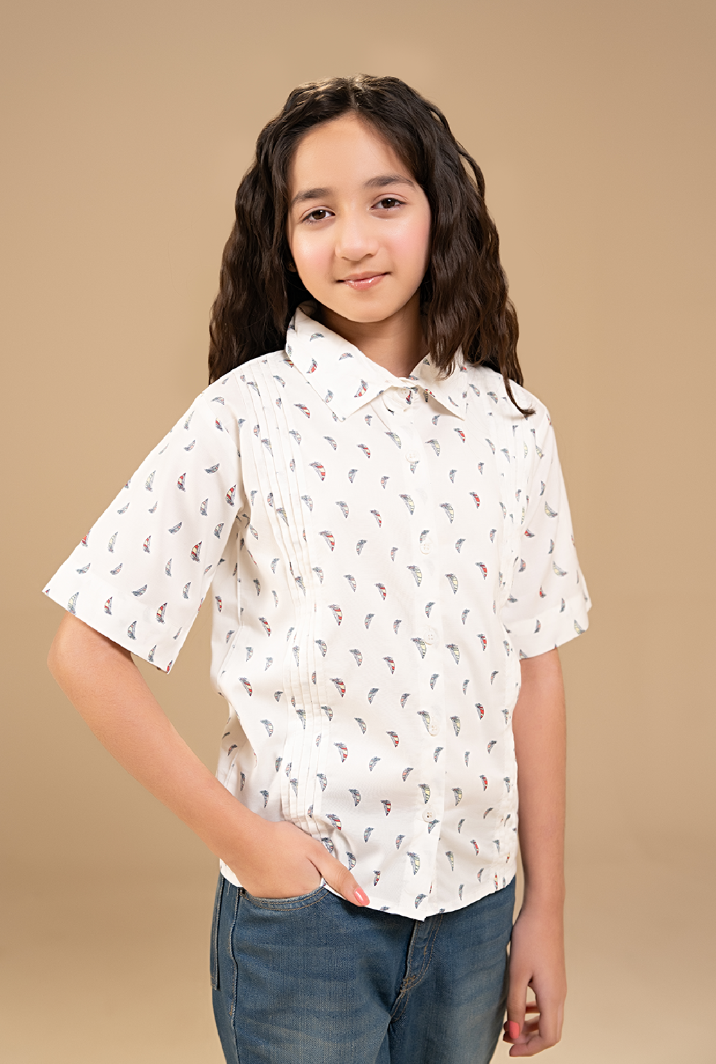 Stylish All-Over Printed Design With Side Plate,S