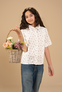 Stylish All-Over Printed Design With Side Plate,S