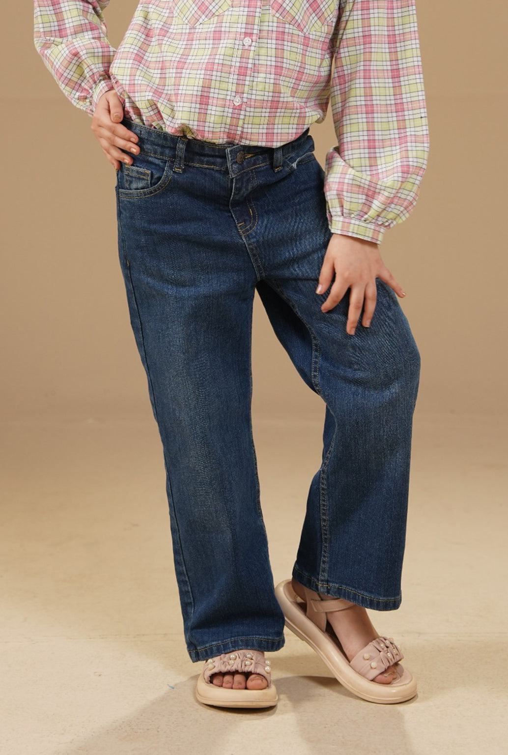 Original Denim Blue Girls Jean Wide Leg