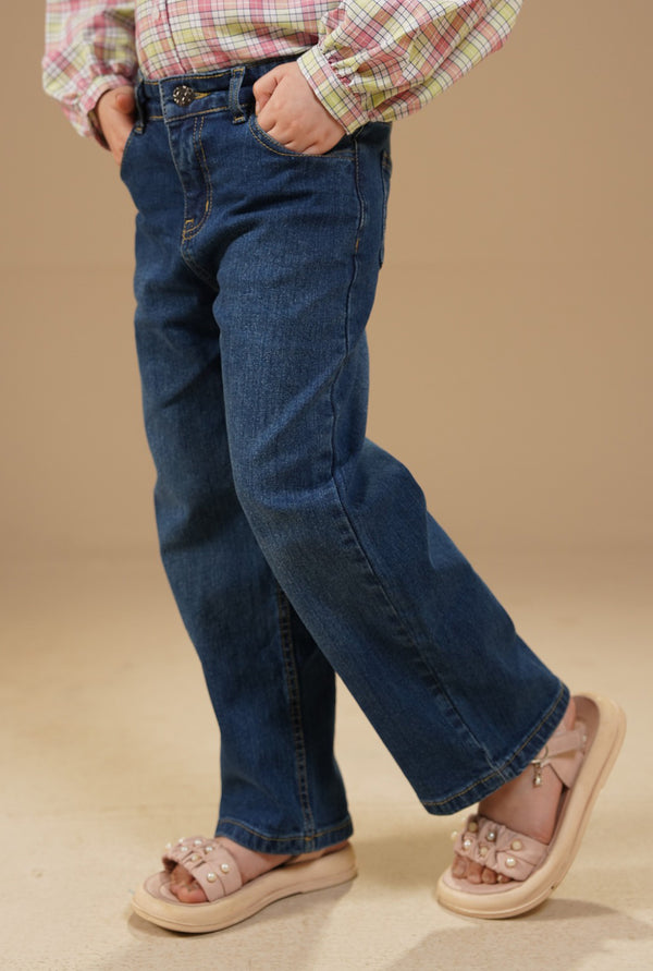 Original Denim Blue Girls Jean Wide Leg