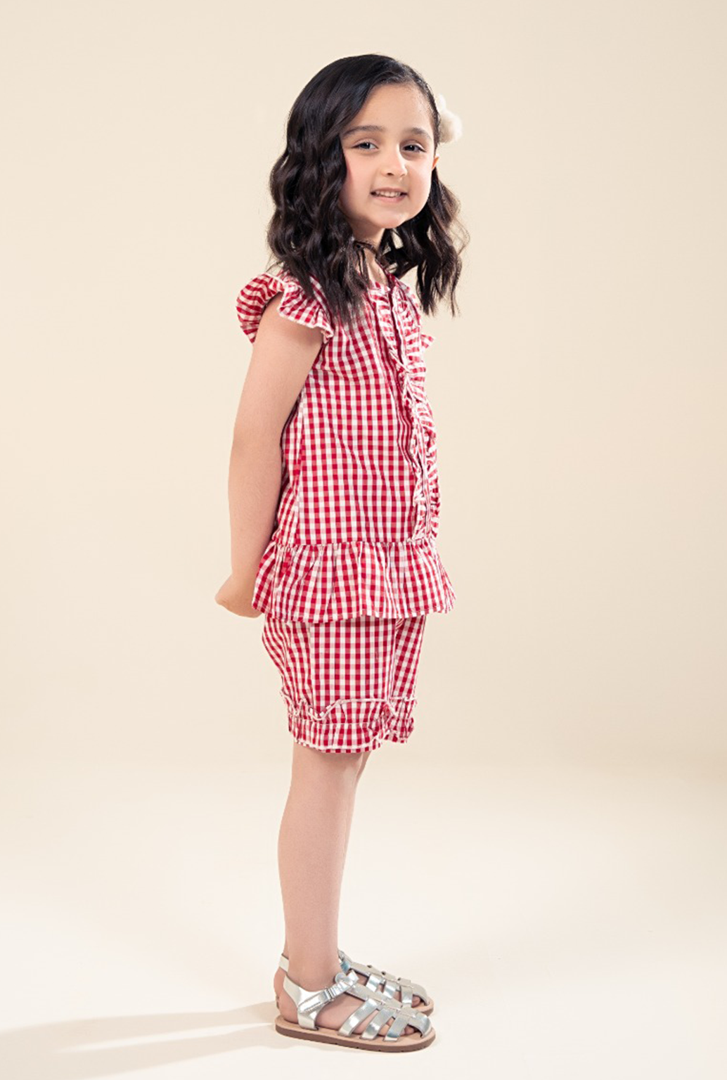 Red And White Cotton Co_Ord Set