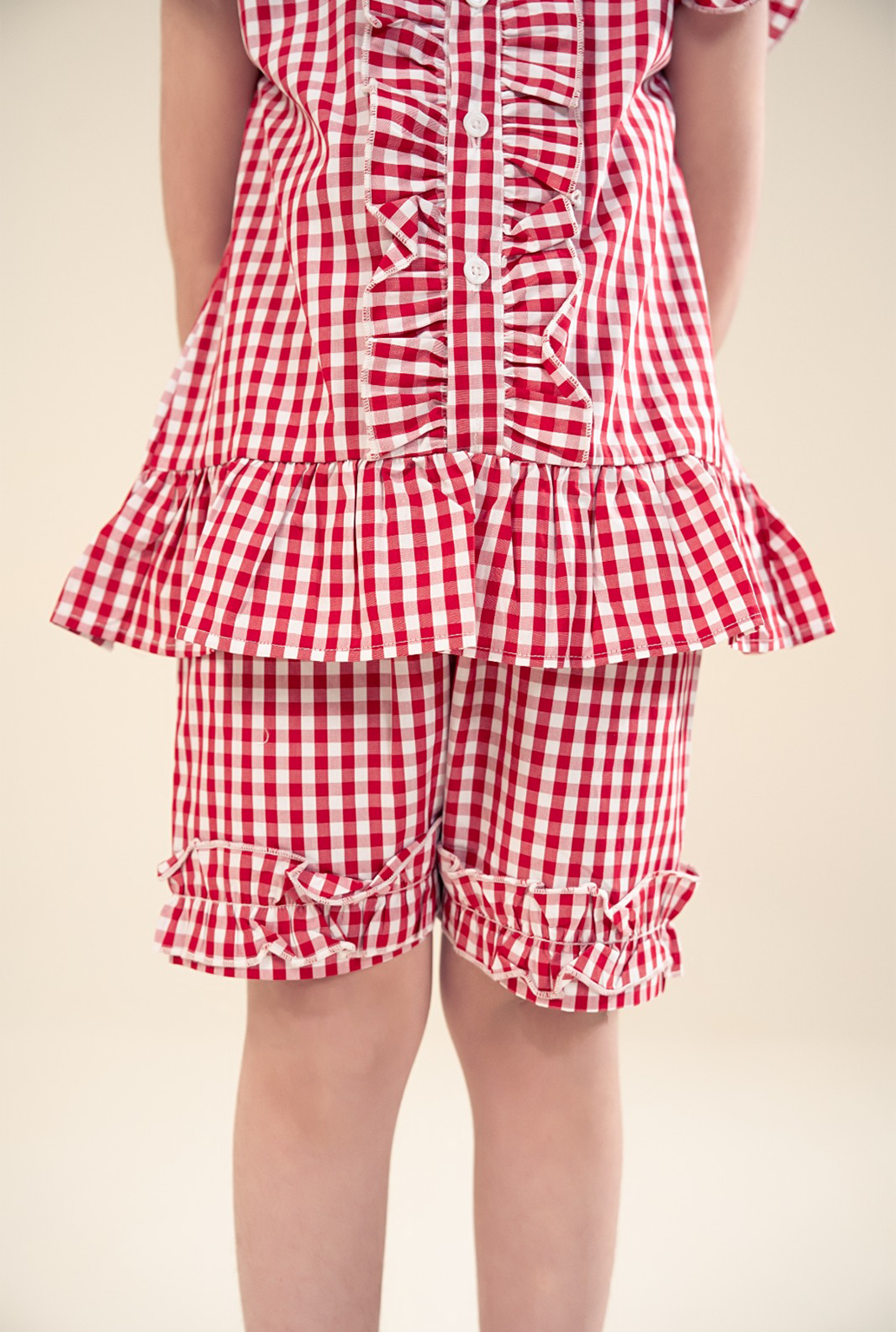Red And White Cotton Co_Ord Set