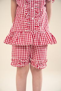 Red And White Cotton Co_Ord Set