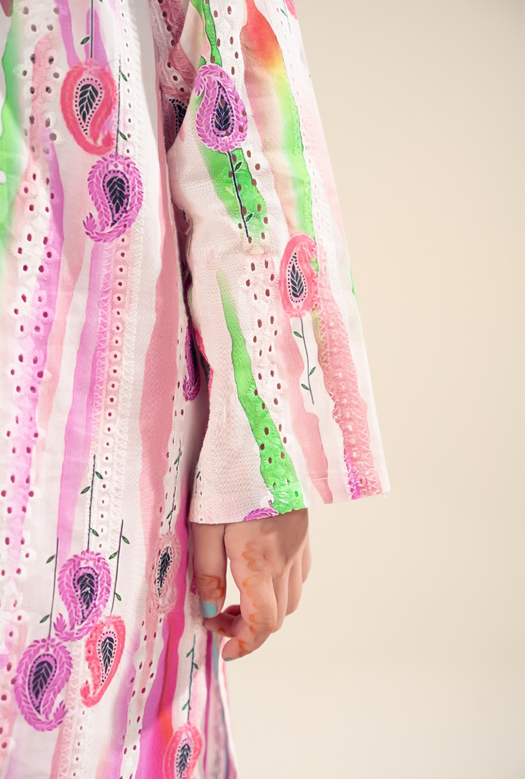 Light And Dark Mix Pink Chicken Kari Suit