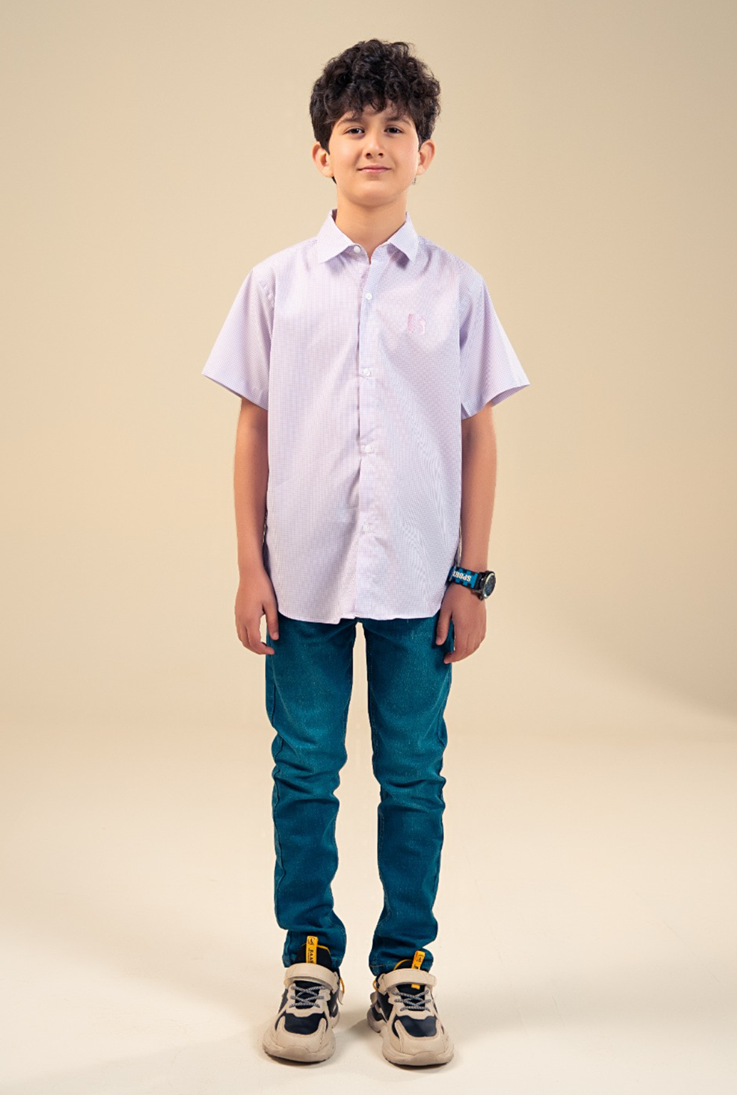 Light Purple Nino Check Shirt