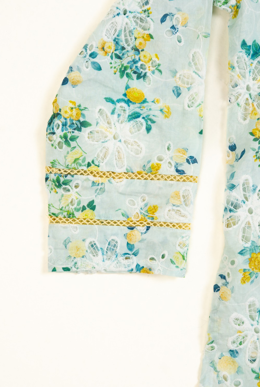 Light Green Floral Chicken Kari Suit