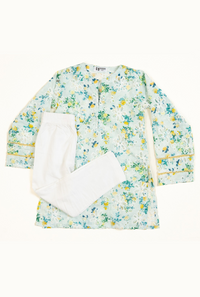 Light Green Floral Chicken Kari Suit