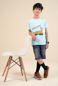 Charcoal Boys Denim Shorts