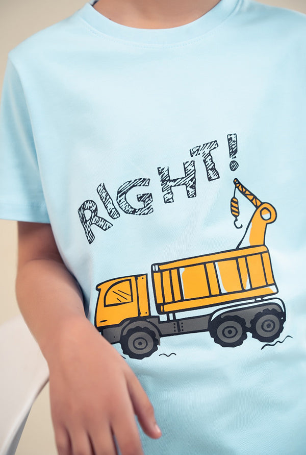 Sky Blue Little Builder “Right!” T-Shirt