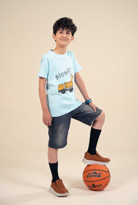 Sky Blue Little Builder “Right!” T-Shirt