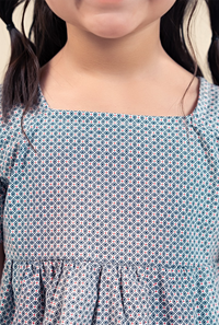 Black And Oringer Dot Print Top