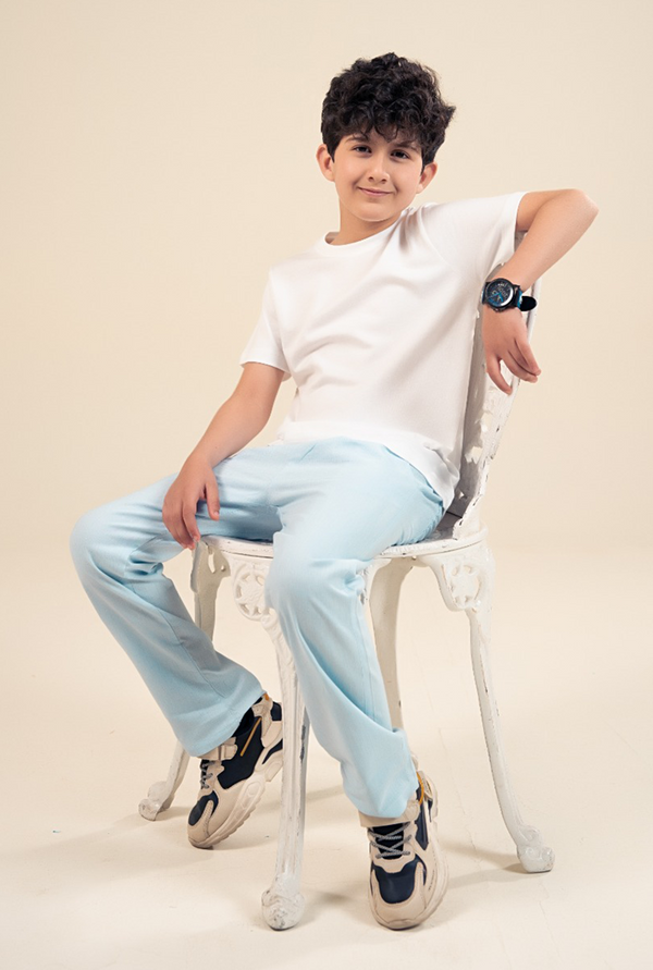 Light Sky Cotton Linen Boys Trouser
