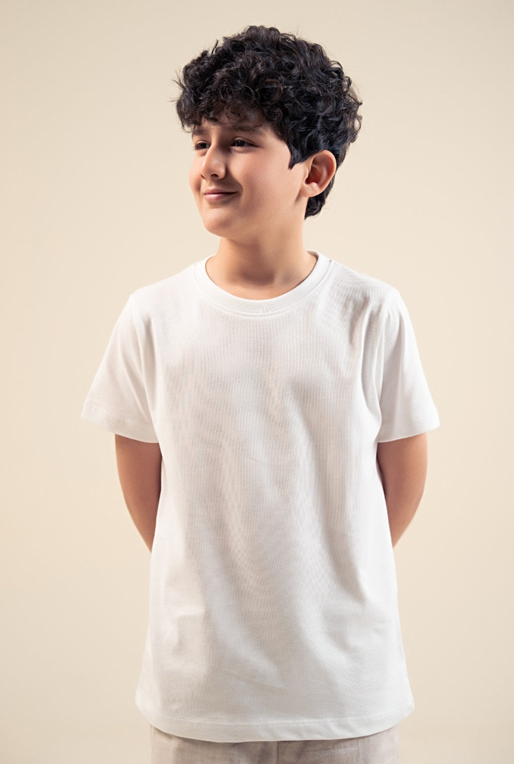 White Plain Cotton T-shirt