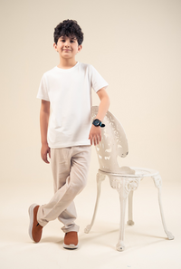 Light Skin Cotton Linen Boys Trouser