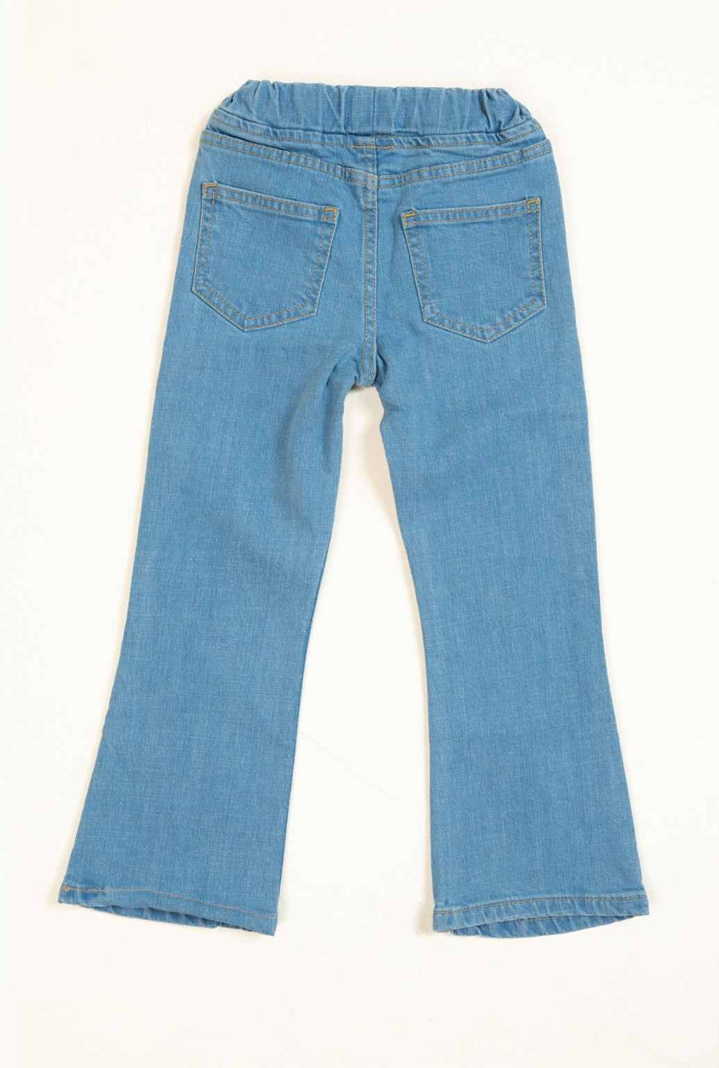 Light Blue Jeans With Blue Embroidery Heart